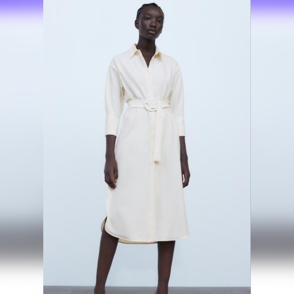 Zara Belted Shirt Dress